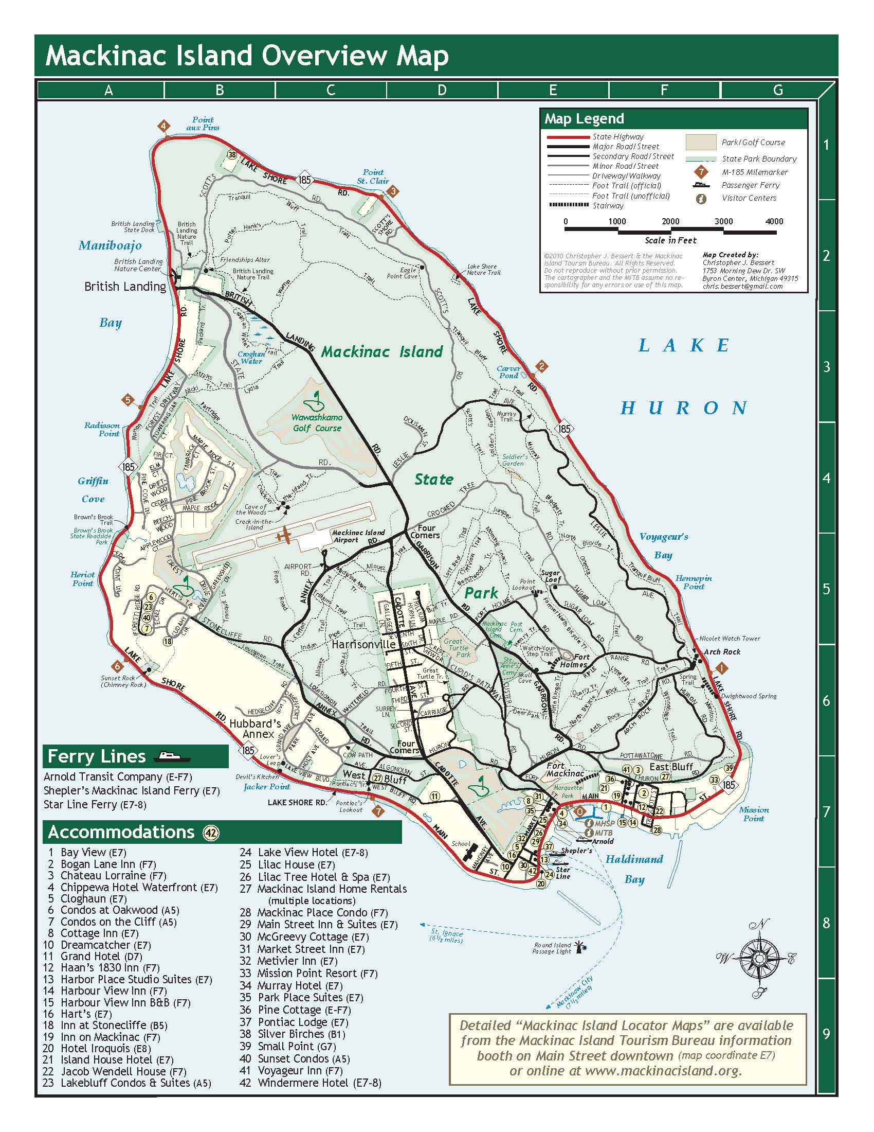 Mackinac Island General Map 